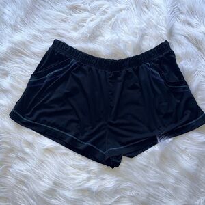 Cacique Simply Women’s 18/20 Swim Cover Up Shorts Mint/Blue Embroidery Pockets